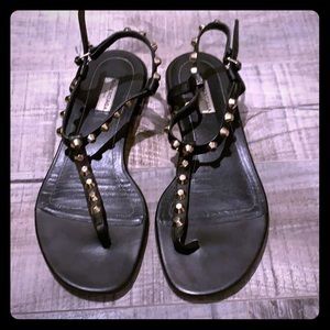 Balenciaga Arena Studded Sandals In Black. Size 38 - image 1